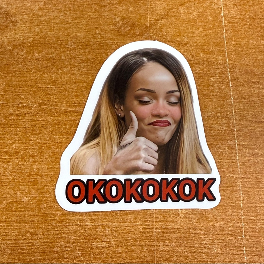 Sticker - Woman Giving Thumbs Up with OKOKOKOK Text